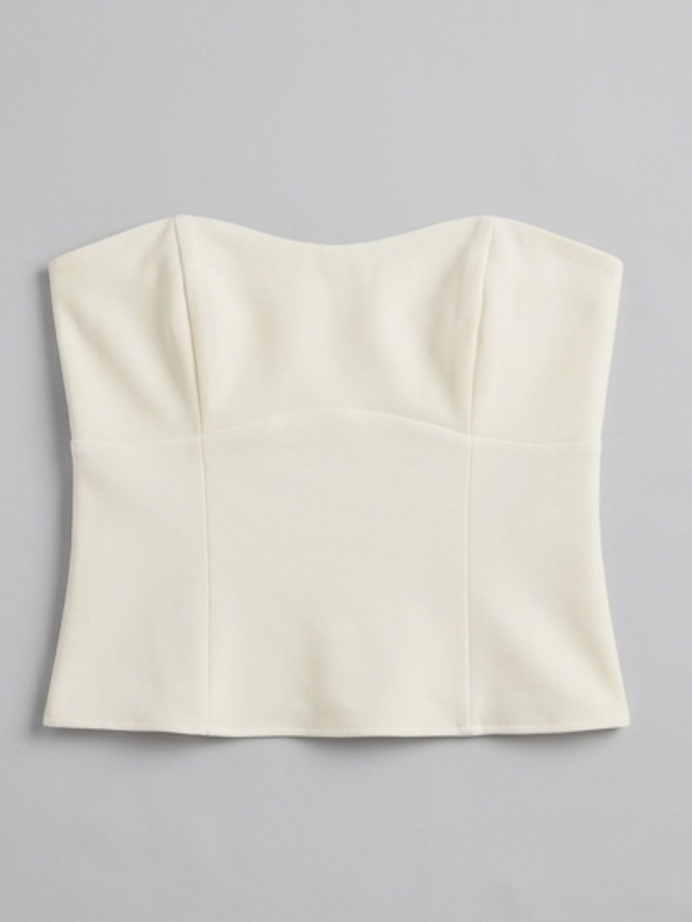 Abercrombie and Fitch Ivory Strapless Bustier Top